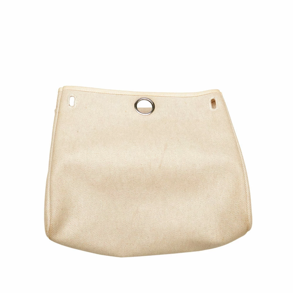 Hermes White Herbag Canvas Backpack For Women 11 Hermes White Herbag Canvas Backpack For Women - Image 9