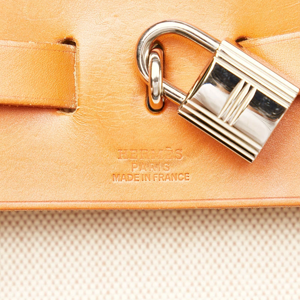 Hermes White Herbag Canvas Backpack For Women 9 Hermes White Herbag Canvas Backpack For Women - Image 7