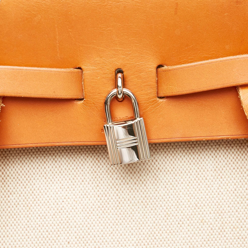 Hermes White Herbag Canvas Backpack For Women 15 Hermes White Herbag Canvas Backpack For Women - Image 13