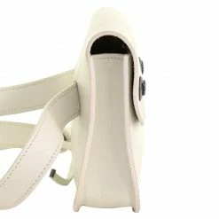 Hermes White Leather Vintage Pochette Waist Bag For Women -Deals Hermes Store luxury women hermes used travel p67519 003