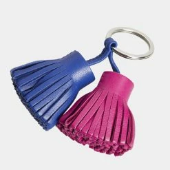 Hermes Blue/Pink Carmen Uno Dos Key Ring For Women