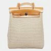Hermes Beige/Brown Herbag Canvas Backpack For Women -Deals Hermes Store luxury women hermes used travel p687126 001
