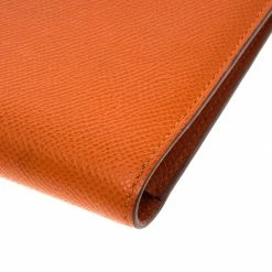 Hermes Orange Chevre Mysore Leather Vision Agenda Cover For Women -Deals Hermes Store luxury women hermes used travel p92939 010