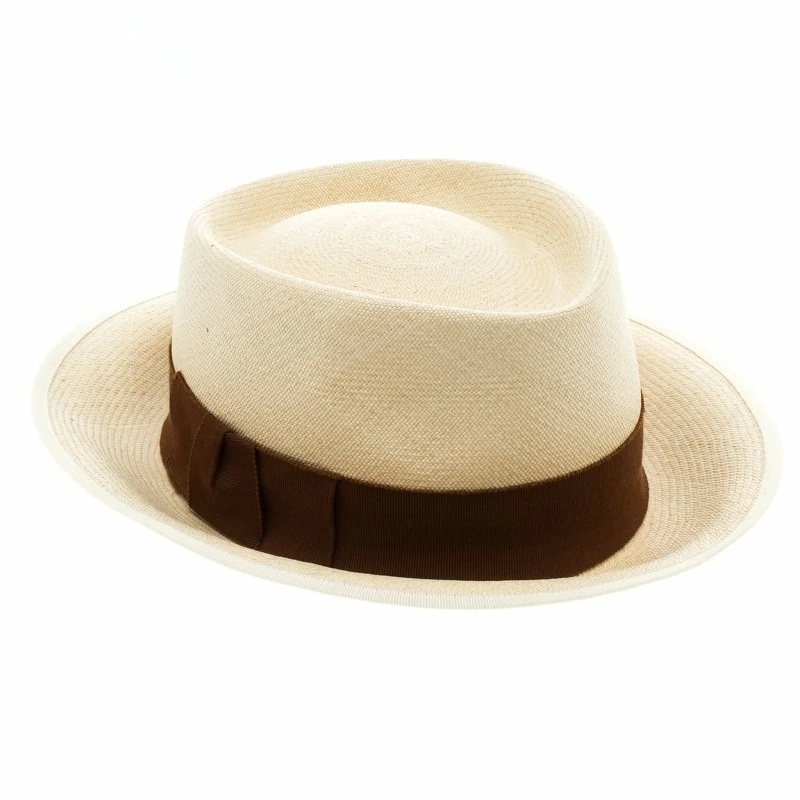 Hermes Beige Basket Weave Brown Ribbon Detail Panama Hat Size 59 For Women 3 Hermes Beige Basket Weave Brown Ribbon Detail Panama Hat Size 59 For Women