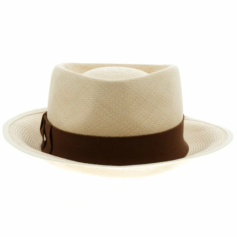 Hermes Beige Basket Weave Brown Ribbon Detail Panama Hat Size 59 For Women 5 Hermes Beige Basket Weave Brown Ribbon Detail Panama Hat Size 59 For Women - Image 3