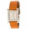 Hermes White Stainless Steel Heure H HH1.510 Women's Wristwatch 26 Mm For Women -Deals Hermes Store luxury women hermes used watches p150206 0001