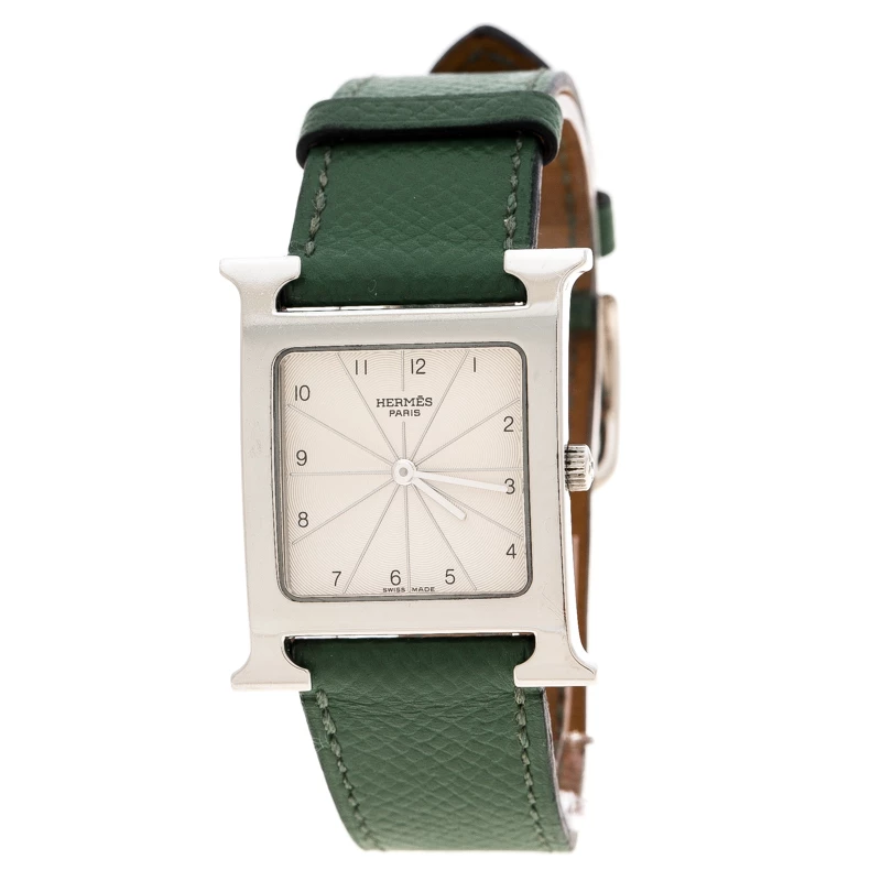 Hermes Pearl White Stainless Steel Heure H HH1.510 Women's Wristwatch 26 Mm For Women 3 Hermes Pearl White Stainless Steel Heure H HH1.510 Women's Wristwatch 26 Mm For Women