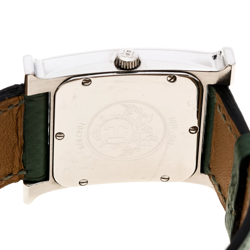 Hermes Pearl White Stainless Steel Heure H HH1.510 Women's Wristwatch 26 Mm For Women 6 Hermes Pearl White Stainless Steel Heure H HH1.510 Women's Wristwatch 26 Mm For Women - Image 4