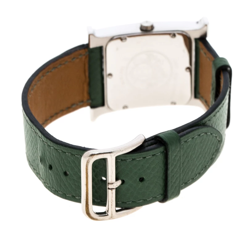 Hermes Pearl White Stainless Steel Heure H HH1.510 Women's Wristwatch 26 Mm For Women 7 Hermes Pearl White Stainless Steel Heure H HH1.510 Women's Wristwatch 26 Mm For Women - Image 5