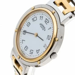 Hermes White Gold Plated Stainless Steel Clipper Women's Wristwatch 34 Mm For Women 11 Hermes White Gold Plated Stainless Steel Clipper Women's Wristwatch 34 Mm For Women -Deals Hermes Store luxury women hermes used watches p165022 001