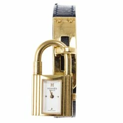 Hermes White Stainless Steel Black Kelly Women's Wristwatch 20MM For Women -Deals Hermes Store luxury women hermes used watches p16655 003