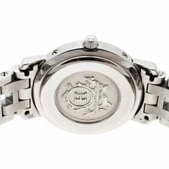 Hermes Pink Stainless Steel Clipper CL4.210 Women's Wristwatch 24MM For Women -Deals Hermes Store luxury women hermes used watches p195245 006