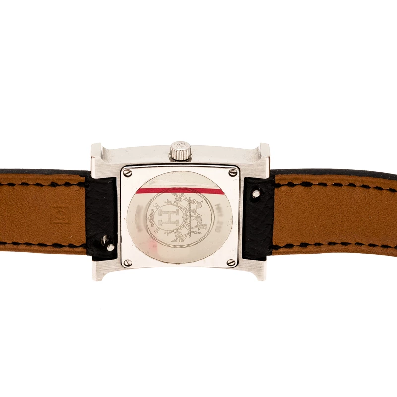 Hermes White Stainless Steel Heure H HH1.210 Women's Wristwatch 21 Mm For Women 6 Hermes White Stainless Steel Heure H HH1.210 Women's Wristwatch 21 Mm For Women - Image 4