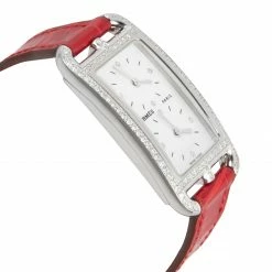 Hermes White Stainless Steel Diamond And Leather Cape Cod Nantucket CC3-230 Women's Wristwatch 20MM For Women -Deals Hermes Store luxury women hermes used watches p278902 003
