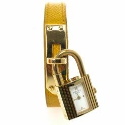 Hermes Kelly SS Leather Womens Wristwatch 20 MM For Women