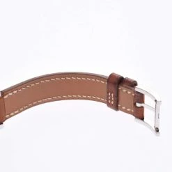 Hermes Silver Stainless Steel Tandem De Bourtour TA1.210 Quartz Women's Wristwatch 29 MM For Women -Deals Hermes Store luxury women hermes used watches p321129 003