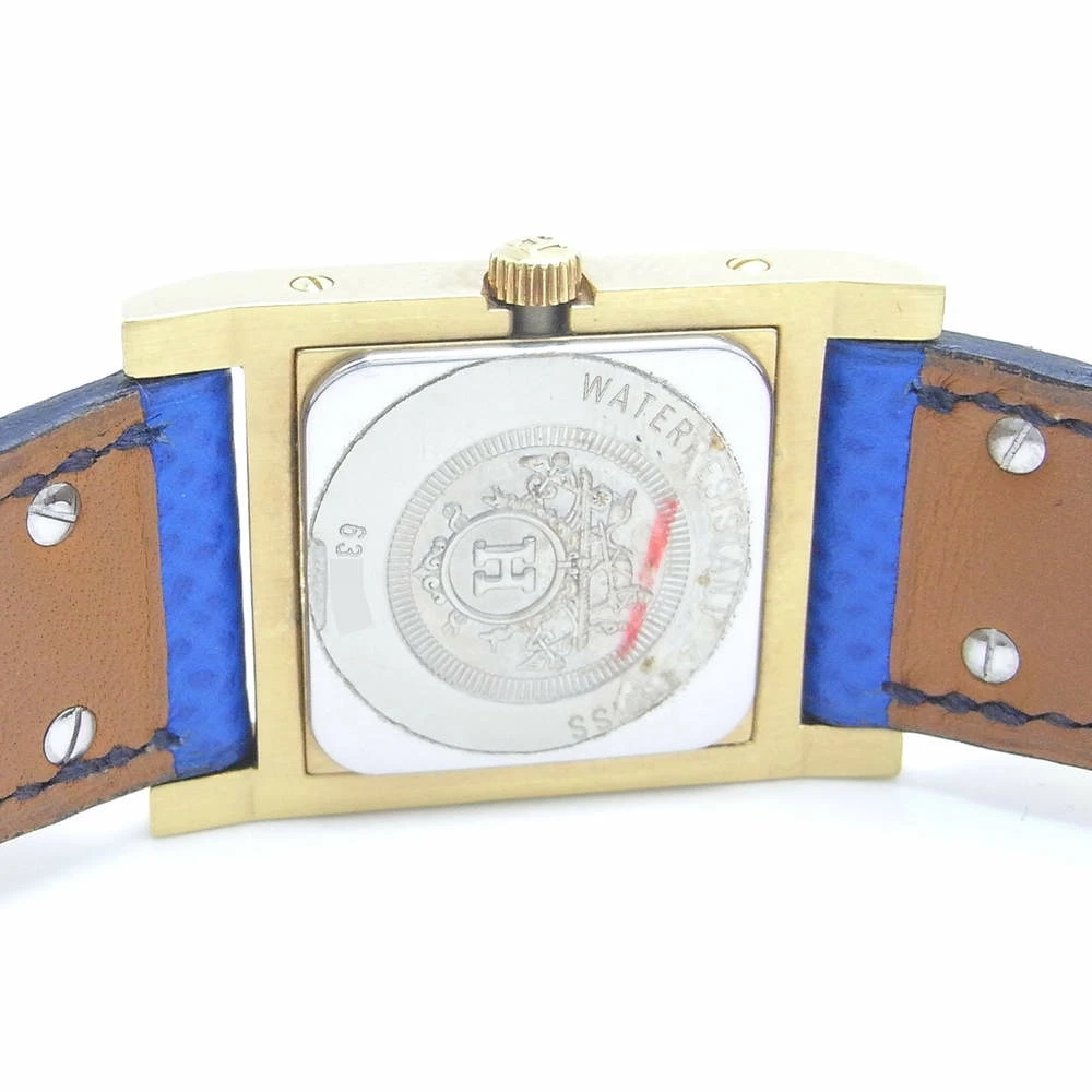 Hermes White Gold Plated Staineless Steel Medor ME1.201 Women's Wristwatch 23 MM For Women 5 Hermes White Gold Plated Staineless Steel Medor ME1.201 Women's Wristwatch 23 MM For Women - Image 3