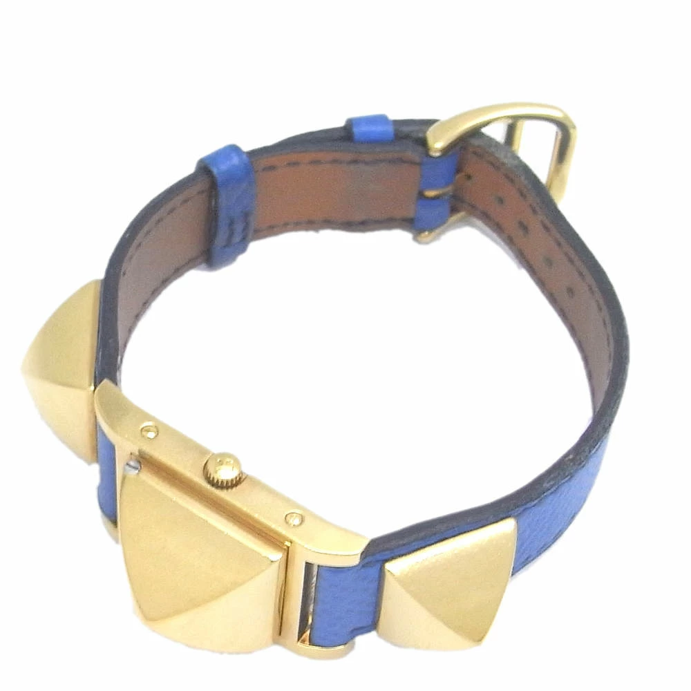 Hermes White Gold Plated Staineless Steel Medor ME1.201 Women's Wristwatch 23 MM For Women 4 Hermes White Gold Plated Staineless Steel Medor ME1.201 Women's Wristwatch 23 MM For Women - Image 2