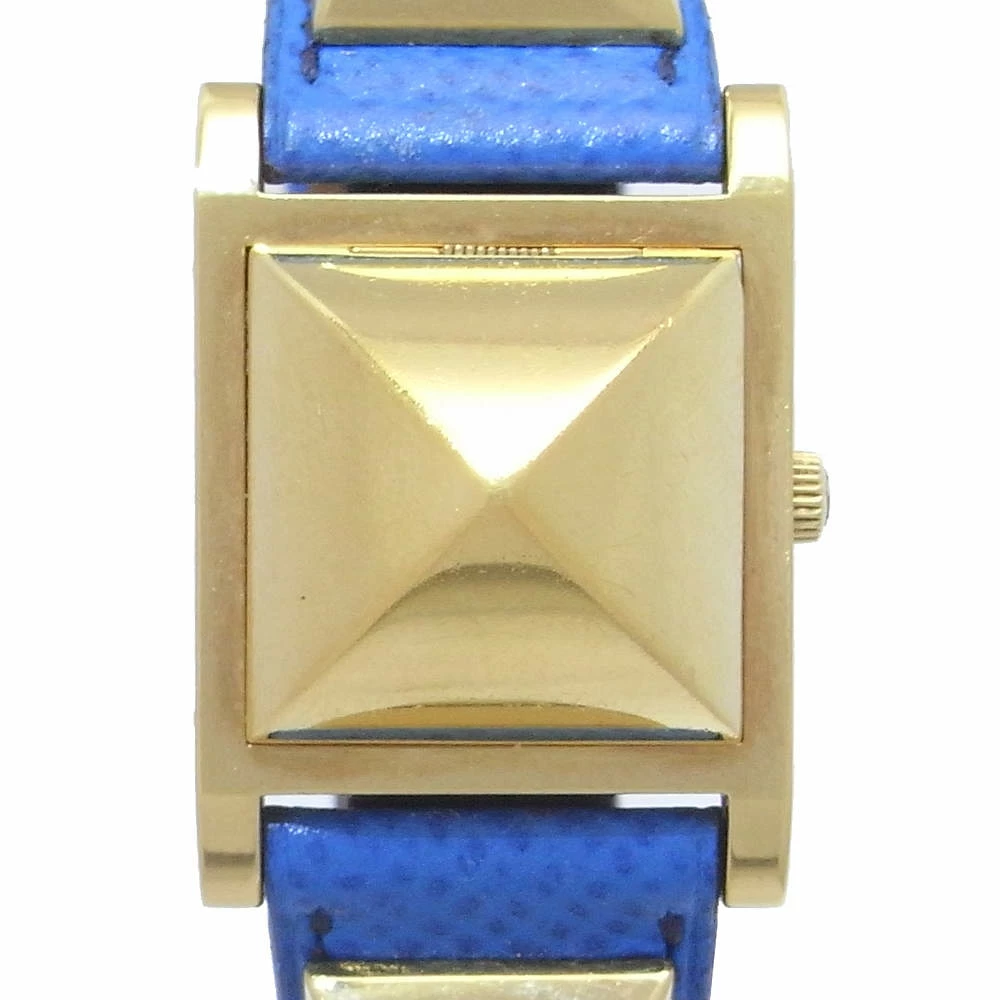 Hermes White Gold Plated Staineless Steel Medor ME1.201 Women's Wristwatch 23 MM For Women 3 Hermes White Gold Plated Staineless Steel Medor ME1.201 Women's Wristwatch 23 MM For Women