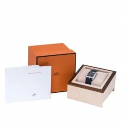 Hermes Blue Stainless Steel Leather Cape Cod CC3.710 Women's Wristwatch 29 Mm For Women -Deals Hermes Store luxury women hermes used watches p355814 1605414147 002
