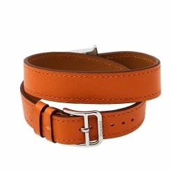 Hermes Silver Stainless Steel Leather Wrap Heure H HH1.210 Women's Wristwatch 21 Mm For Women 14 Hermes Silver Stainless Steel Leather Wrap Heure H HH1.210 Women's Wristwatch 21 Mm For Women -Deals Hermes Store luxury women hermes used watches p396435 002