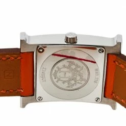 Hermes Silver Stainless Steel Leather Wrap Heure H HH1.210 Women's Wristwatch 21 Mm For Women 13 Hermes Silver Stainless Steel Leather Wrap Heure H HH1.210 Women's Wristwatch 21 Mm For Women -Deals Hermes Store luxury women hermes used watches p396435 003