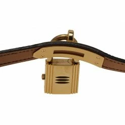 Hermes Black Gold-Plated Stainless Steel Kelly Women's Wristwatch 20MM For Women -Deals Hermes Store luxury women hermes used watches p47216 0004