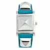 Hermes Silver Stainless Steel Leather Medor Me2.210 Women's Wristwatch 23 Mm For Women