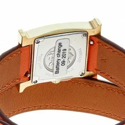 Hermes White Gold Plated Stainless Steel Leather Double Tour HS036737WW00 Women's Wristwatch 21 Mm For Women -Deals Hermes Store luxury women hermes used watches p505143 1633500487 008