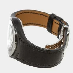 Hermes Stainless Steel Black Leather Harnais Watch For Women 14 Hermes Stainless Steel Black Leather Harnais Watch For Women -Deals Hermes Store luxury women hermes used watches p521460 004