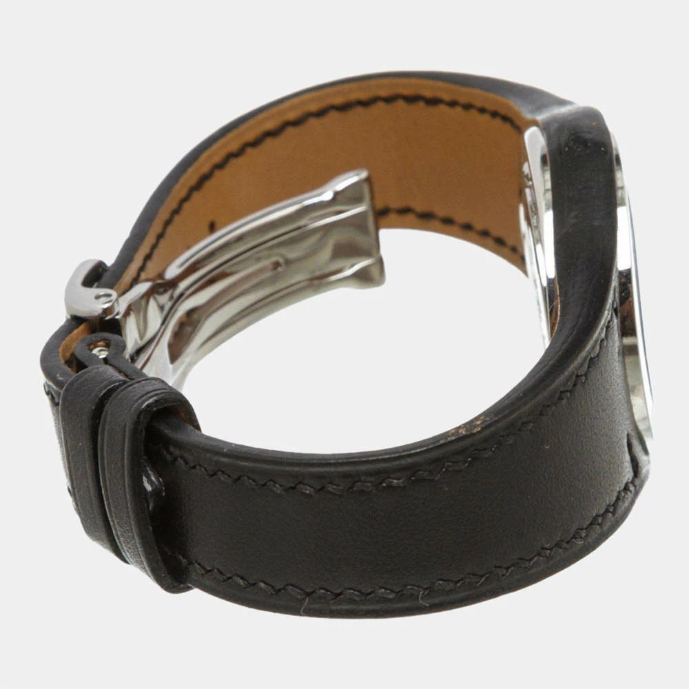 Hermes Stainless Steel Black Leather Harnais Watch For Women 9 Hermes Stainless Steel Black Leather Harnais Watch For Women - Image 7