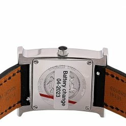 Hermes Black Stainless Steel Diamond Leather Heure H W046478WW00 Women's Wristwatch 21 Mm For Women -Deals Hermes Store luxury women hermes used watches p533522 004