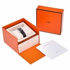 Hermes Black Stainless Steel Diamond Leather Heure H W046478WW00 Women's Wristwatch 21 Mm For Women -Deals Hermes Store luxury women hermes used watches p533522 008
