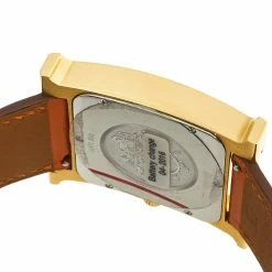 Hermes White Gold Plated Stainless Steel Heure H GM HH1.801 Women's Wristwatch 30 MM For Women -Deals Hermes Store luxury women hermes used watches p560520 003