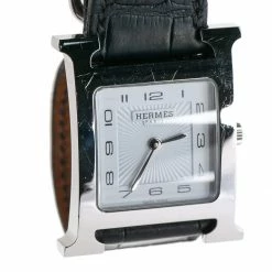 Hermes White Stainless Steel Leather Heure HH1.510 Women's Wristwatch 26 Mm For Women -Deals Hermes Store luxury women hermes used watches p565947 005