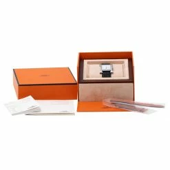 Hermes White Stainless Steel Leather Heure HH1.510 Women's Wristwatch 26 Mm For Women -Deals Hermes Store luxury women hermes used watches p565947 011