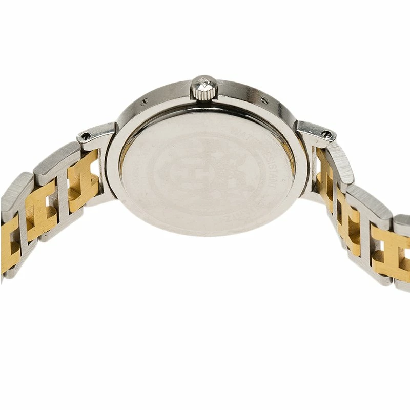 Hermes White Gold-Plated Stainless Steel Clipper Women's Wristwatch 30MM For Women 6 Hermes White Gold-Plated Stainless Steel Clipper Women's Wristwatch 30MM For Women - Image 4