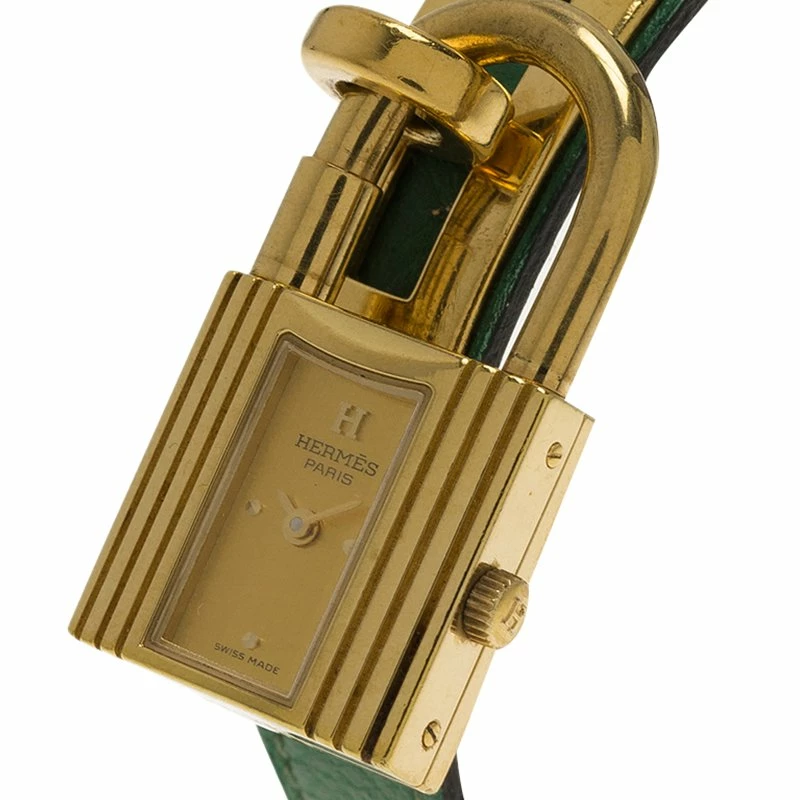 Hermes Champagne Gold-Plated Steel Kelly Women's Wristwatch 20MM For Women 4 Hermes Champagne Gold-Plated Steel Kelly Women's Wristwatch 20MM For Women - Image 2