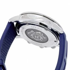 Hermes Silver Stainless Steel Rubber Clipper CP2.410 Women's Wristwatch 36 Mm For Women -Deals Hermes Store luxury women hermes used watches p603248 005