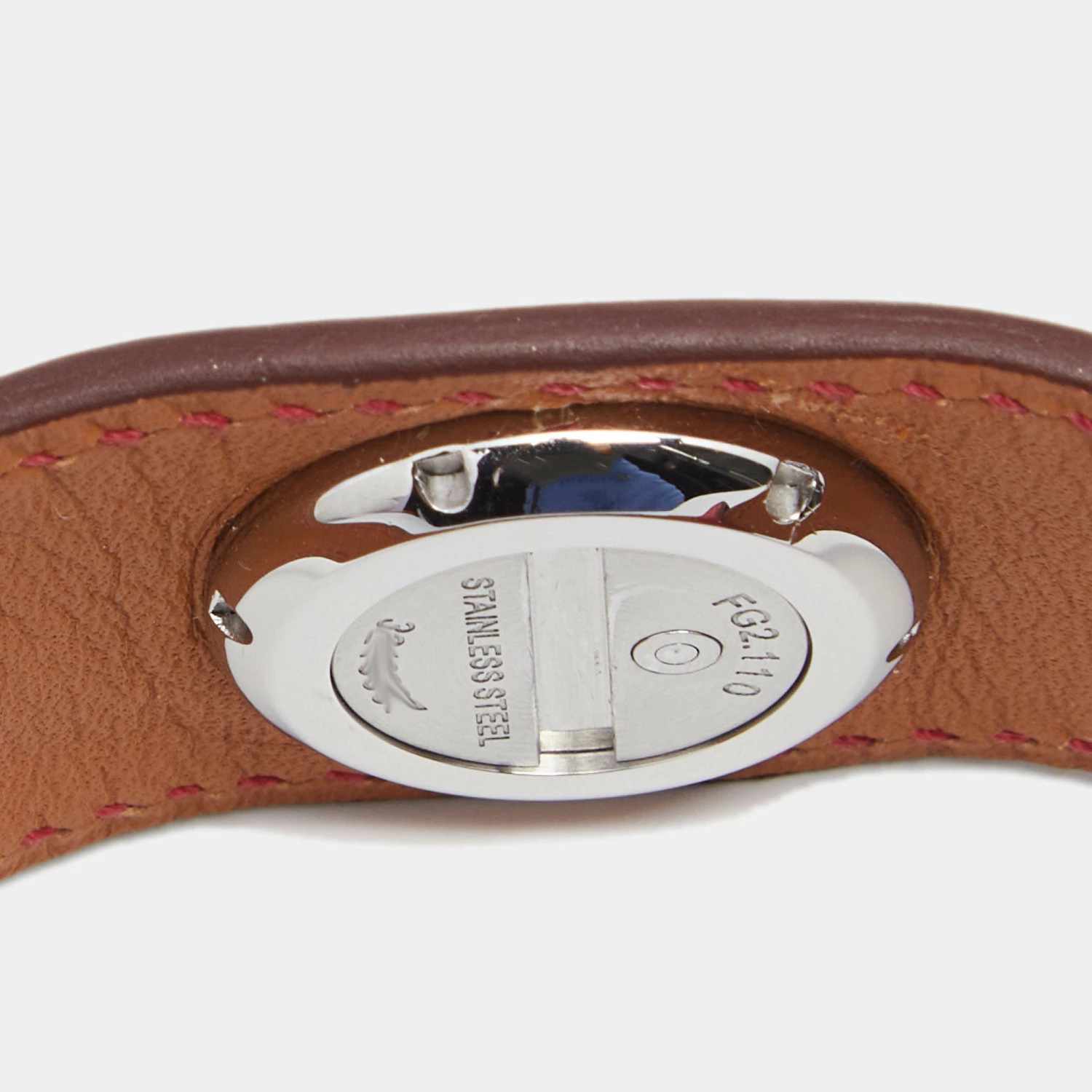 Hermes White Stainless Steel 1P Diamond Leather Faubourg Manchette W042630WW00 Women's Wristwatch 19.50 Mm For Women 8 Hermes White Stainless Steel 1P Diamond Leather Faubourg Manchette W042630WW00 Women's Wristwatch 19.50 Mm For Women - Image 6