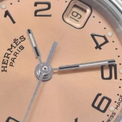 Hermes Pink Stainless Steel Clipper CL4.210 Women's Wristwatch 24 Mm For Women 20 Hermes Pink Stainless Steel Clipper CL4.210 Women's Wristwatch 24 Mm For Women -Deals Hermes Store luxury women hermes used watches p644060 010