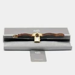 Hermes Hermès White Gold Plated Stainless Steel Leather Kelly Women's Wristwatch 20 Mm For Women 19 Hermes Hermès White Gold Plated Stainless Steel Leather Kelly Women's Wristwatch 20 Mm For Women -Deals Hermes Store luxury women hermes used watches p653539 001