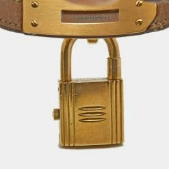 Hermes Hermès White Gold Plated Stainless Steel Leather Kelly Women's Wristwatch 20 Mm For Women 14 Hermes Hermès White Gold Plated Stainless Steel Leather Kelly Women's Wristwatch 20 Mm For Women -Deals Hermes Store luxury women hermes used watches p653539 004