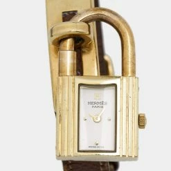 Hermes Hermès White Gold Plated Stainless Steel Leather Kelly Women's Wristwatch 20 Mm For Women 13 Hermes Hermès White Gold Plated Stainless Steel Leather Kelly Women's Wristwatch 20 Mm For Women -Deals Hermes Store luxury women hermes used watches p653539 008