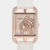 Hermes Cape Cod Chain Dunkle Joylier Bezel / Dial Diamond White PG / Leather CC1.371 Ladies Watches For Women -Deals Hermes Store luxury women hermes used watches p680809 001