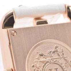 Hermes Cape Cod Chain Dunkle Joylier Bezel / Dial Diamond White PG / Leather CC1.371 Ladies Watches For Women -Deals Hermes Store luxury women hermes used watches p680809 006