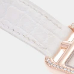 Hermes Cape Cod Chain Dunkle Joylier Bezel / Dial Diamond White PG / Leather CC1.371 Ladies Watches For Women -Deals Hermes Store luxury women hermes used watches p680809 011