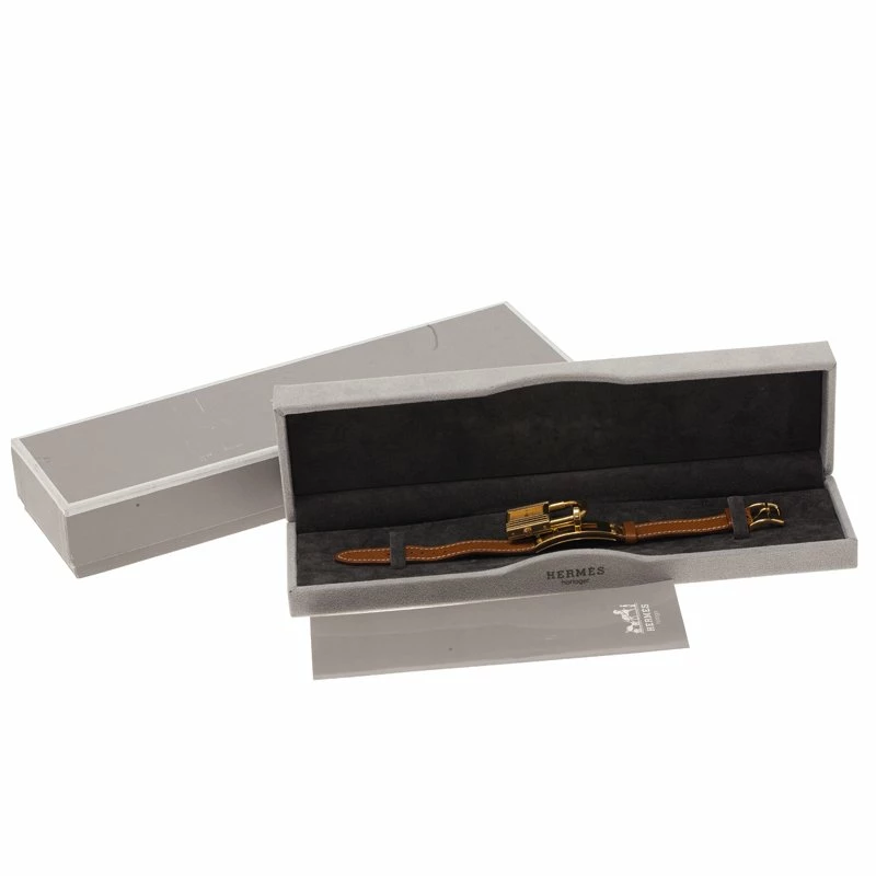 Hermes Gold Gold-Plated Stainless Steel Kelly Women's Wristwatch 20MM For Women 8 Hermes Gold Gold-Plated Stainless Steel Kelly Women's Wristwatch 20MM For Women - Image 6