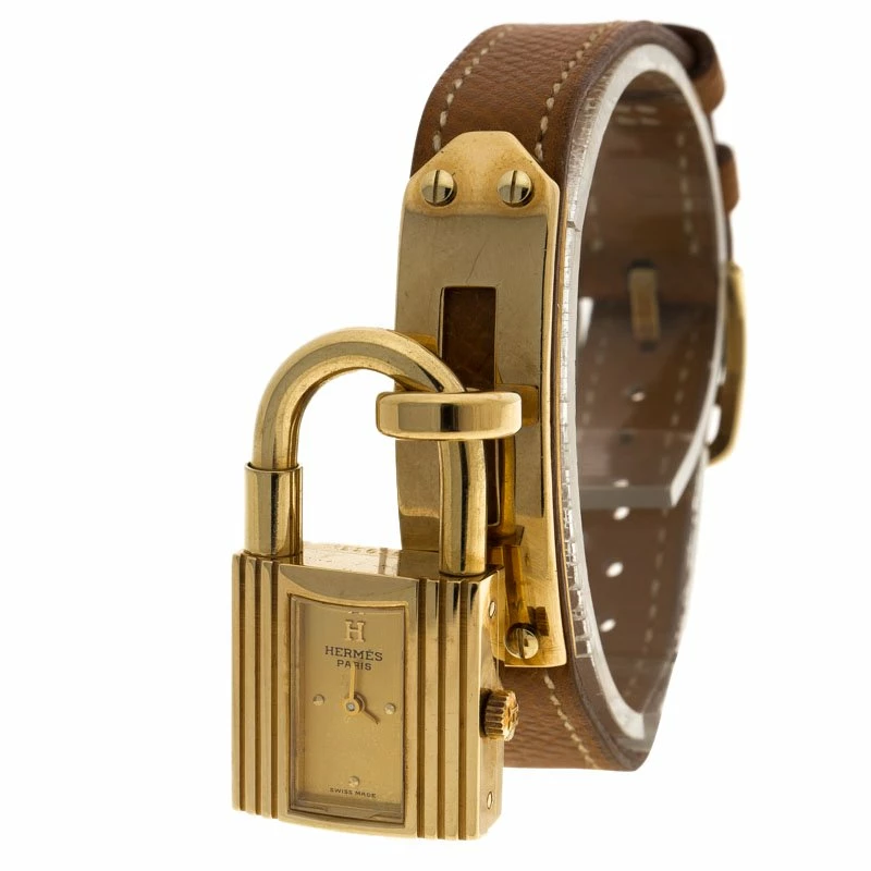 Hermes Gold-Plated Stainless Steel Kelly Women's Wristwatch 20MM For Women 3 Hermes Gold-Plated Stainless Steel Kelly Women's Wristwatch 20MM For Women