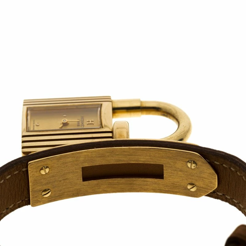 Hermes Gold-Plated Stainless Steel Kelly Women's Wristwatch 20MM For Women 6 Hermes Gold-Plated Stainless Steel Kelly Women's Wristwatch 20MM For Women - Image 4